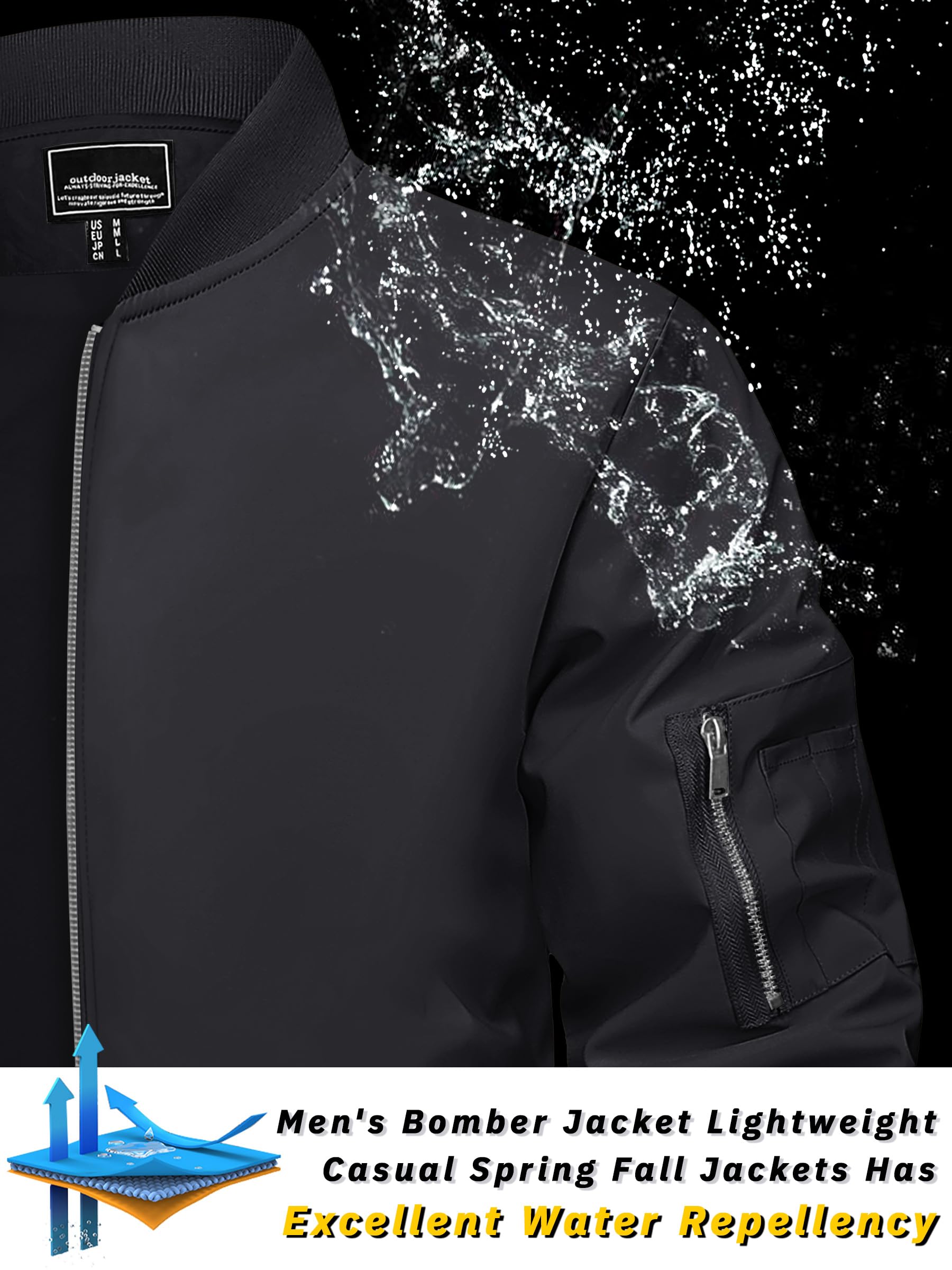Foto 3 pulgar | Chaqueta Tacvasen Bomber A Prueba De Viento Ligera Para Hombre - Venta Internacional.