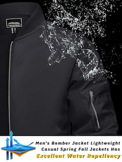 Foto 2 | Chaqueta Tacvasen Bomber A Prueba De Viento Ligera Para Hombre - Venta Internacional.