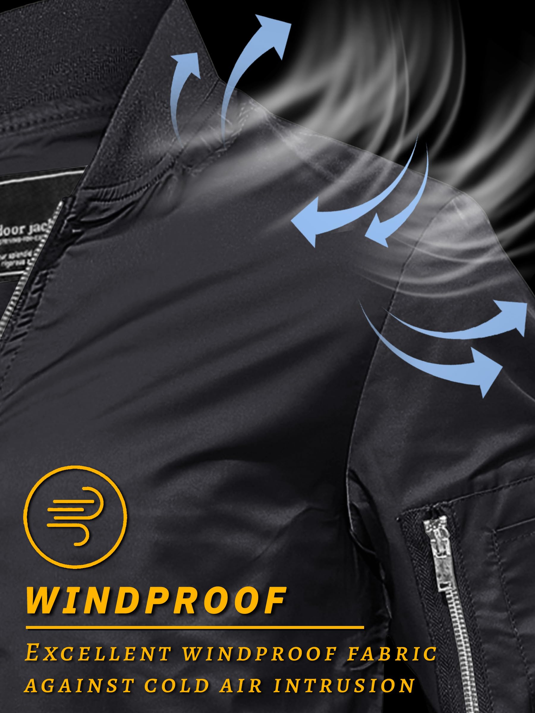 Foto 3 | Chaqueta Tacvasen Bomber A Prueba De Viento Ligera Para Hombre - Venta Internacional.