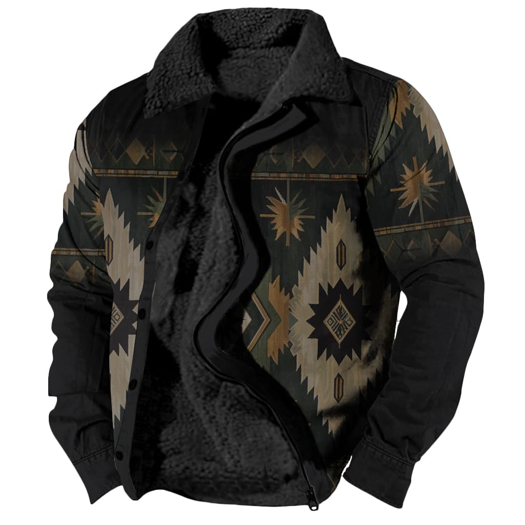 Foto 1 | Chaqueta Zocavia Western Aztec Fleece Para Hombre Otoño-invierno 2xl - Venta Internacional.
