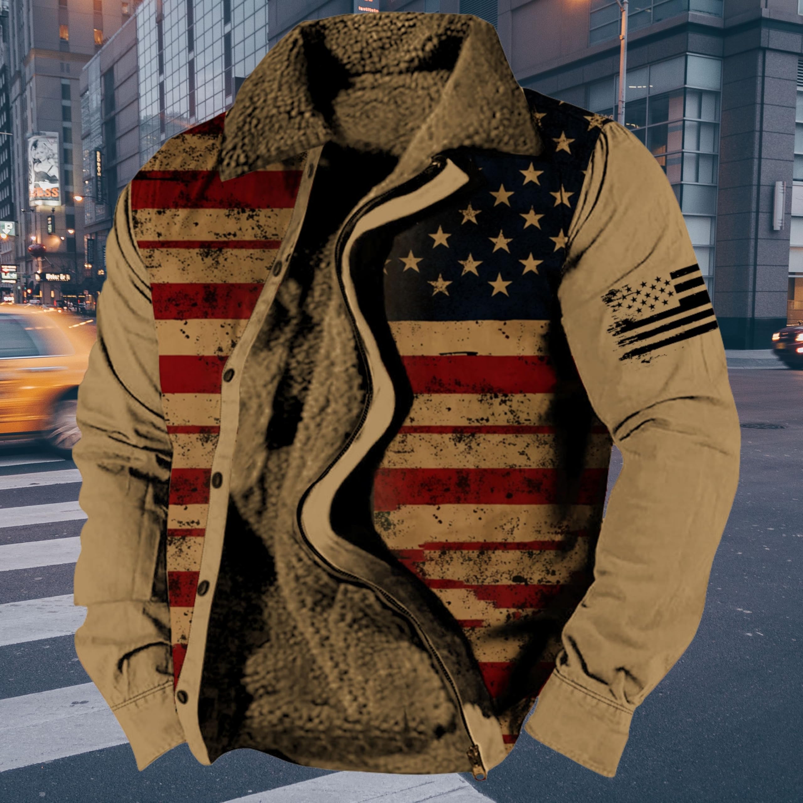 Foto 3 | Chaqueta Zocavia Western Aztec Fleece Para Hombre Otoño-invierno - Venta Internacional.