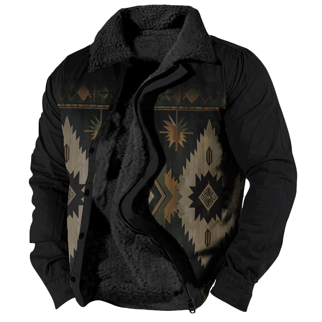 Foto 1 | Chaqueta Zocavia Western Aztec Fleece Para Hombre Otoño-invierno 2xl - Venta Internacional.