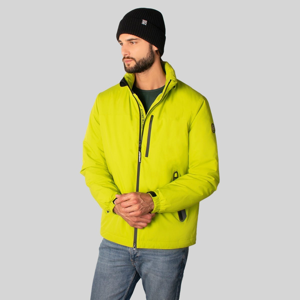 Foto 3 pulgar | Chamarra Greenlander Rompevientos Con Gorro Oculto Para Hombre
