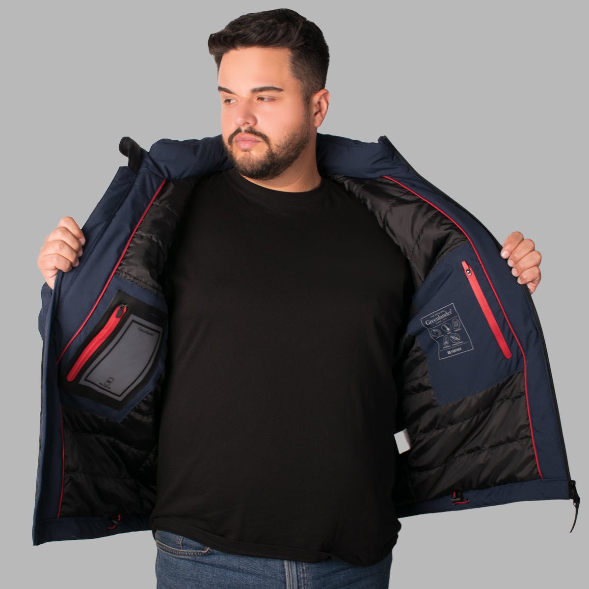 Foto 3 pulgar | Chamarra Greenlander Rompevientos Tallas Extra Para Hombre