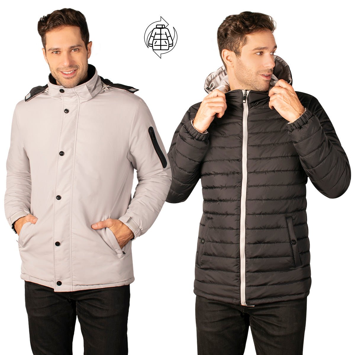 Foto 2 pulgar | Chamarra Greenlander Capitonada Reversible Con Gorro Desmontable Para Hombre
