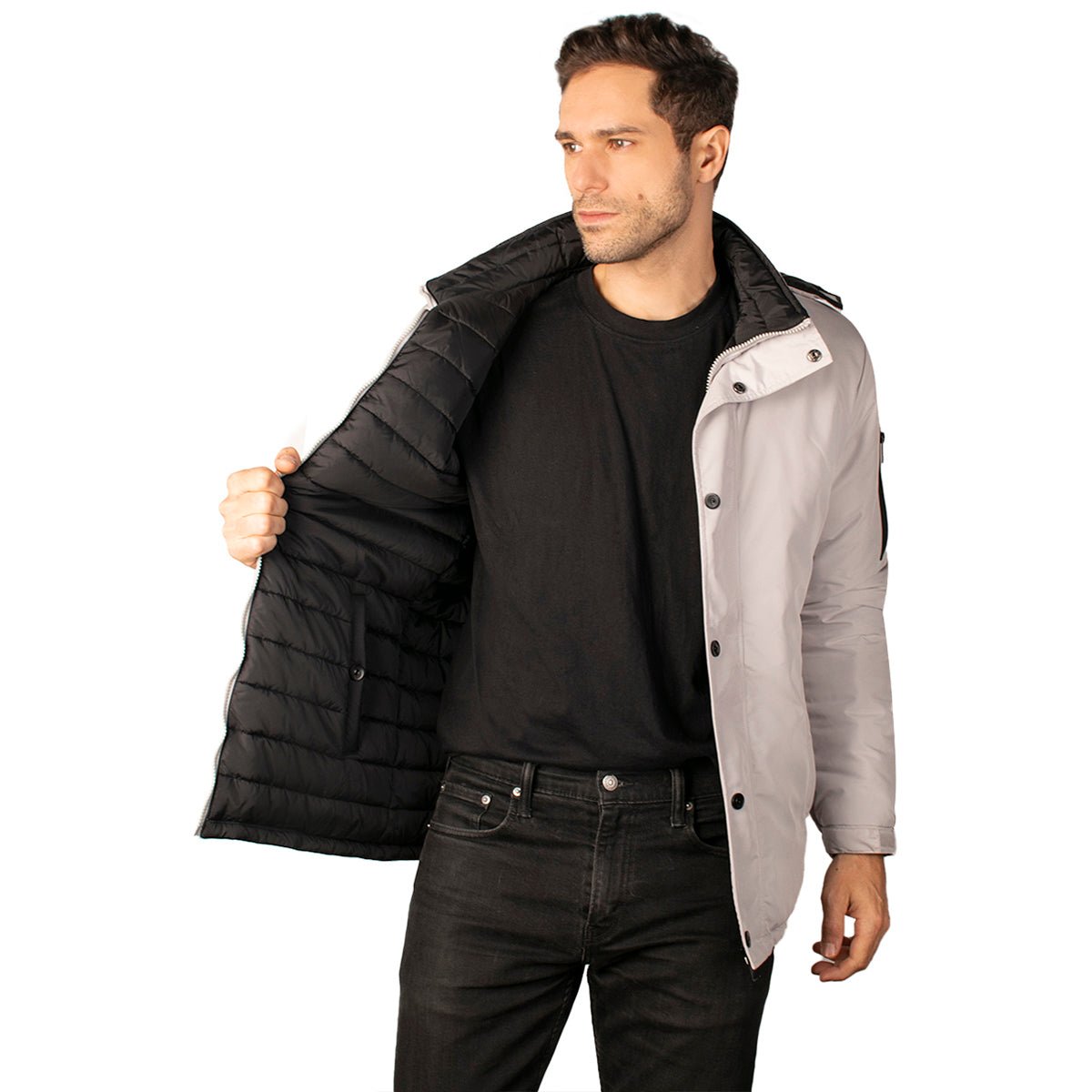 Foto 6 pulgar | Chamarra Greenlander Capitonada Reversible Con Gorro Desmontable Para Hombre