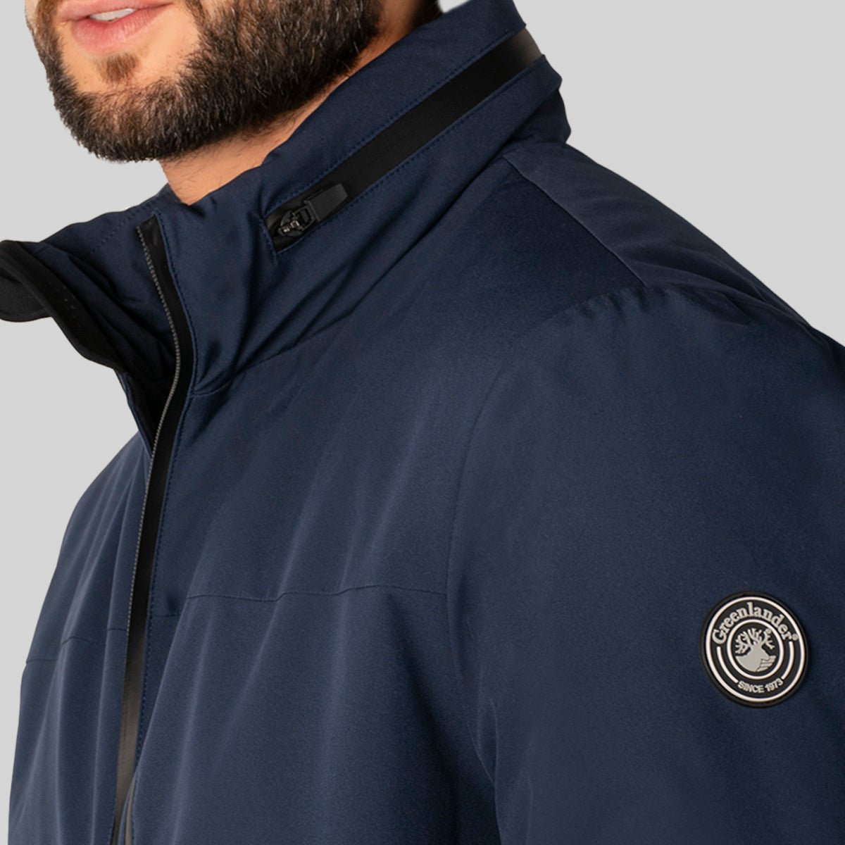 Foto 6 pulgar | Chamarra Greenlander Rompevientos Con Gorro Oculto Color Azul Marino Para Hombre