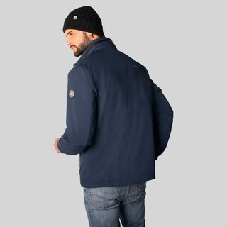 Foto 6 | Chamarra Greenlander Rompevientos Con Gorro Oculto Color Azul Marino Para Hombre