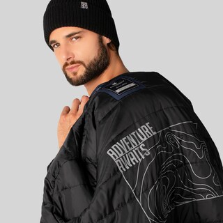 Foto 7 | Chamarra Greenlander Rompevientos Con Gorro Oculto Color Azul Marino Para Hombre