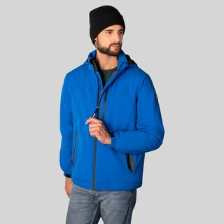 Foto 3 | Chamarra Greenlander Rompevientos Con Gorro Oculto Color Azul Claro Para Hombre