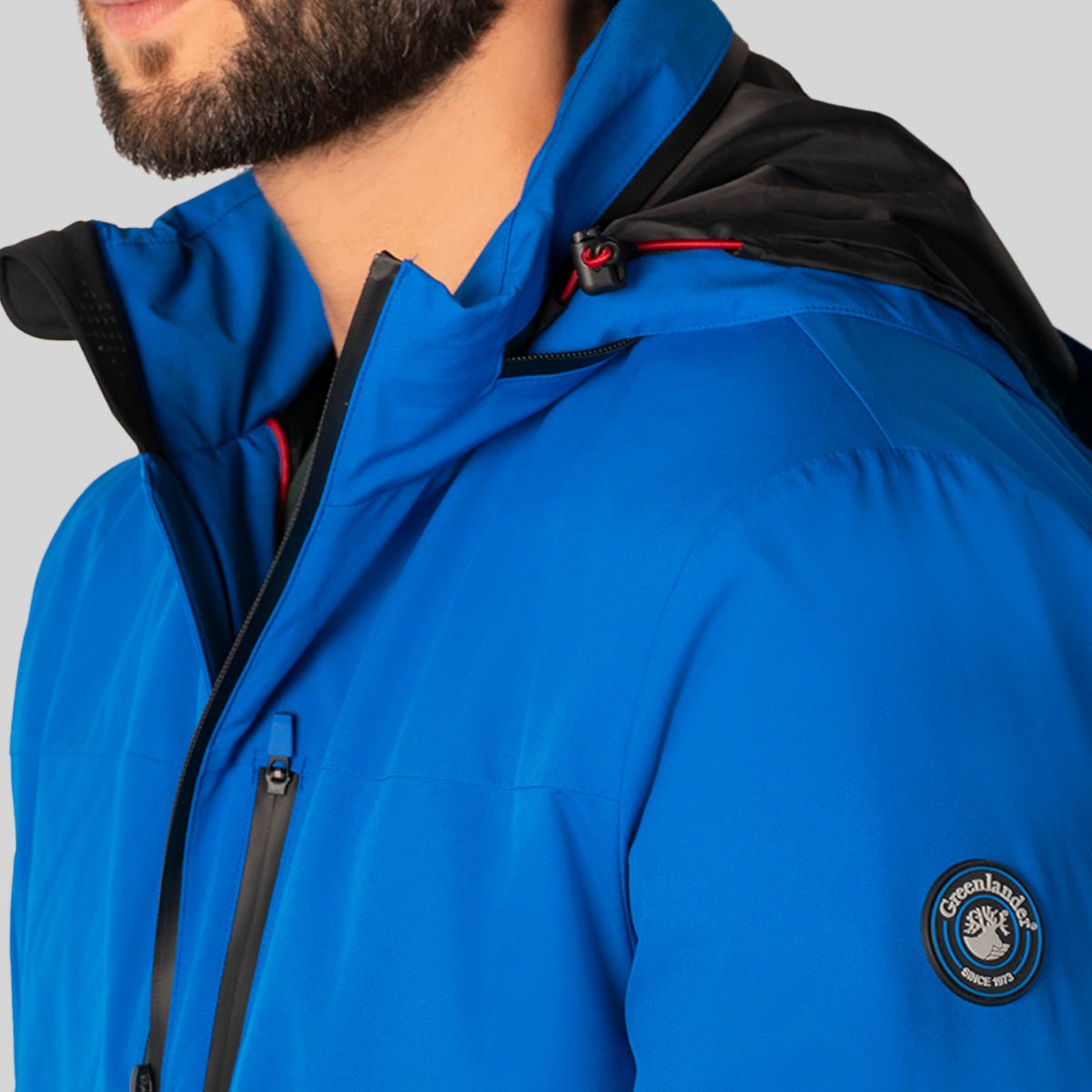 Foto 5 pulgar | Chamarra Greenlander Rompevientos Con Gorro Oculto Color Azul Claro Para Hombre