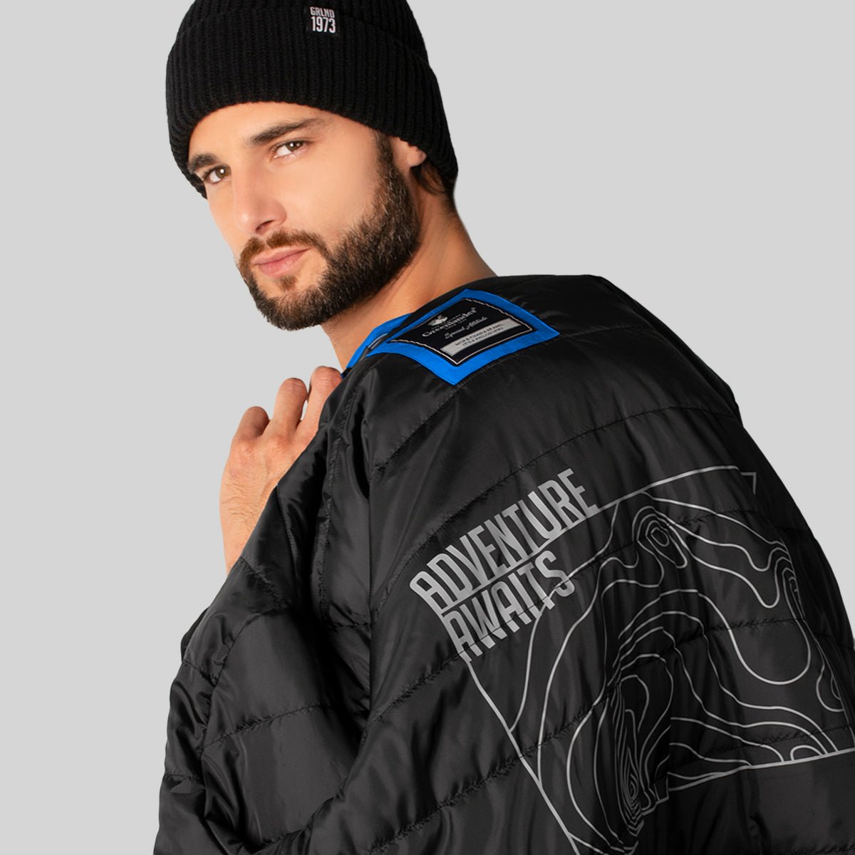 Foto 7 | Chamarra Greenlander Rompevientos Con Gorro Oculto Color Azul Claro Para Hombre