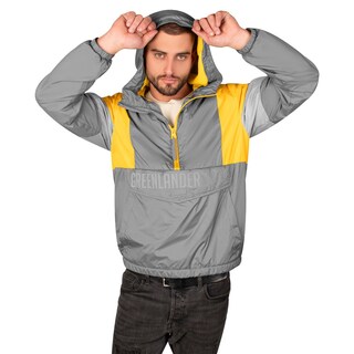 Foto 1 | Chamarra Greenlander Rompevientos Color Gris Con Amarillo Para Hombre