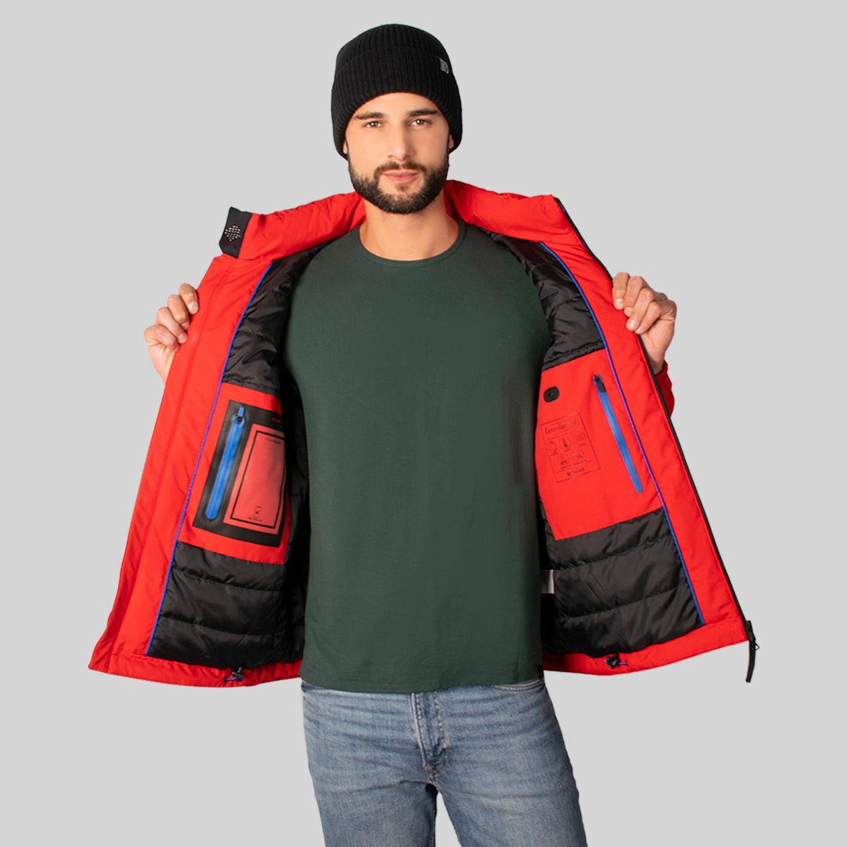 Foto 4 pulgar | Chamarra Greenlander Rompevientos Con Gorro Oculto Para Hombre