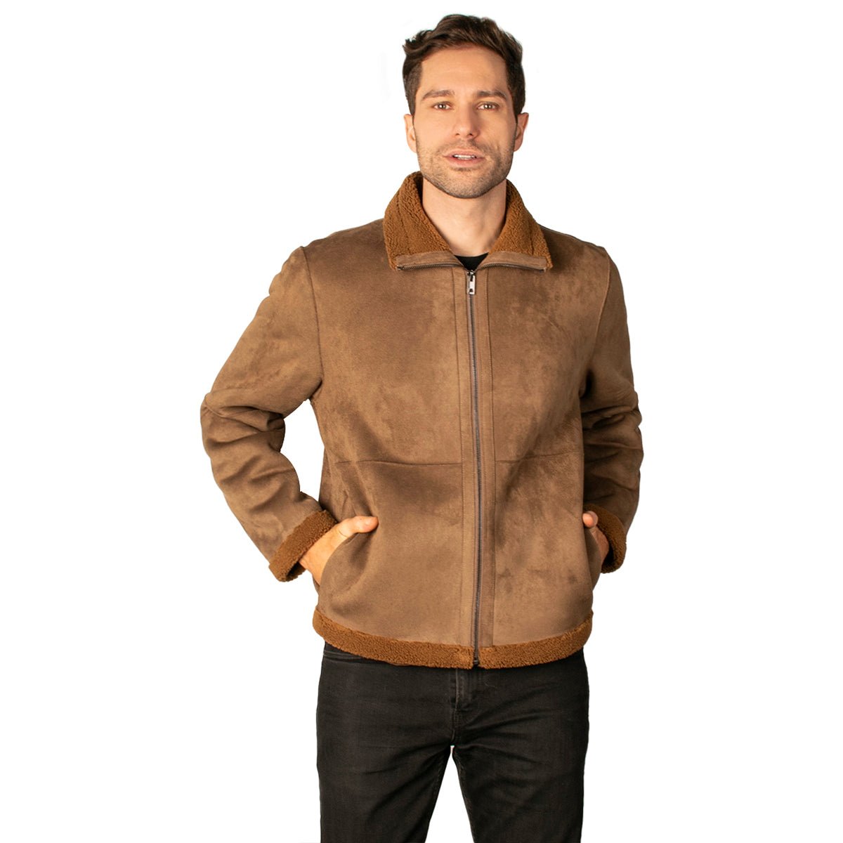 Foto 1 | Chamarra Greenlander Gamuza Para Hombre