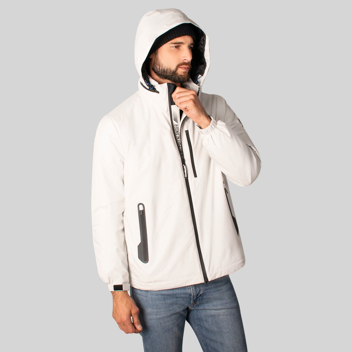 Foto 4 pulgar | Chamarra Greenlander Rompevientos Con Gorro Oculto Para Hombre