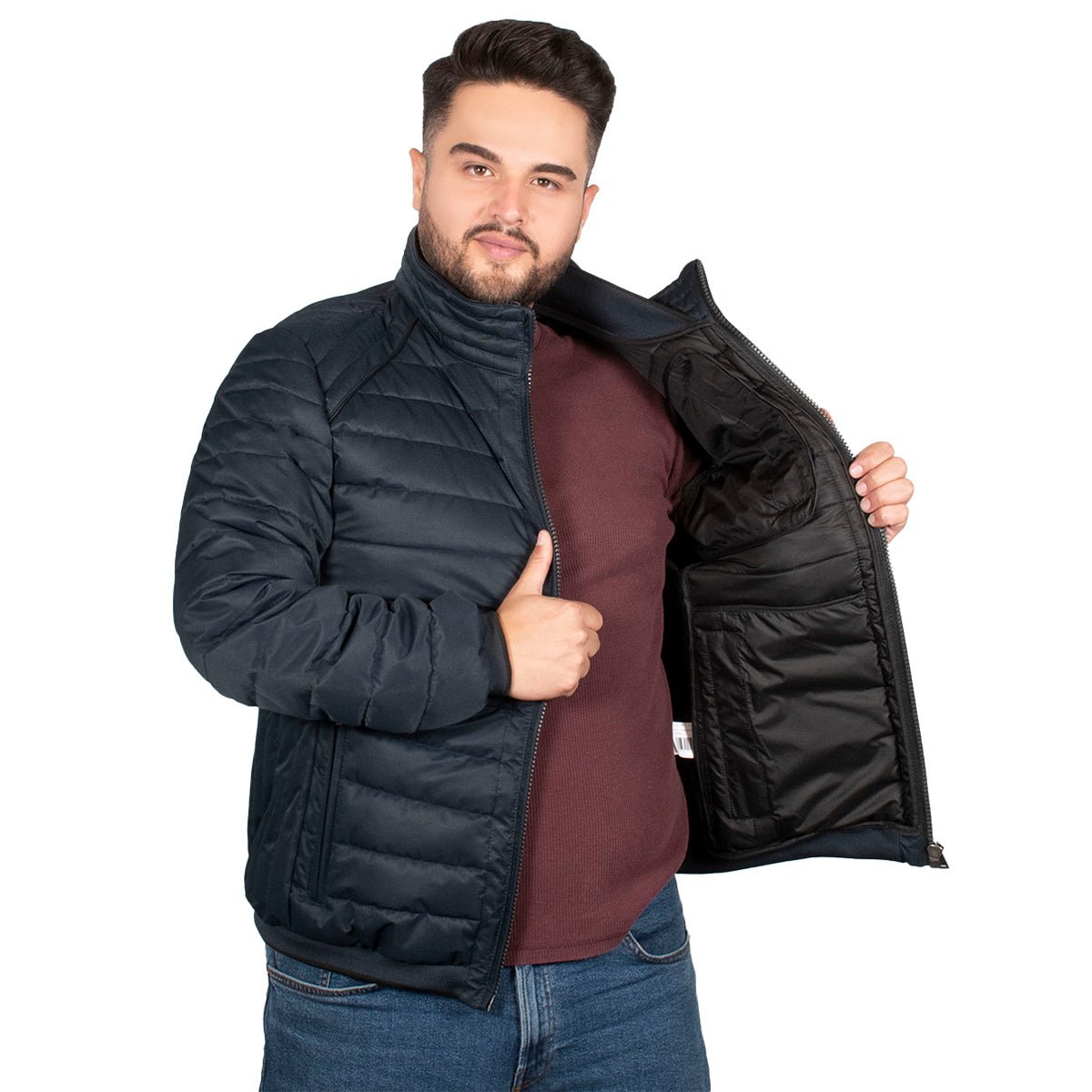 Foto 3 pulgar | Chamarra Greenlander Capitonada Tallas Extra Para Hombre
