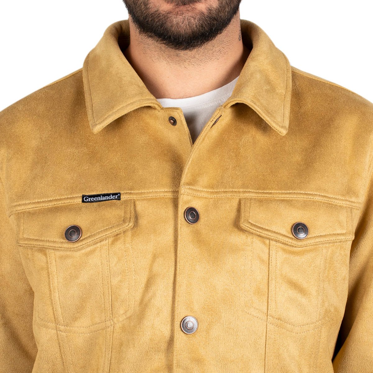Foto 5 pulgar | Chamarra Greenlander Gamuza Elegante Color Beige Para Hombre