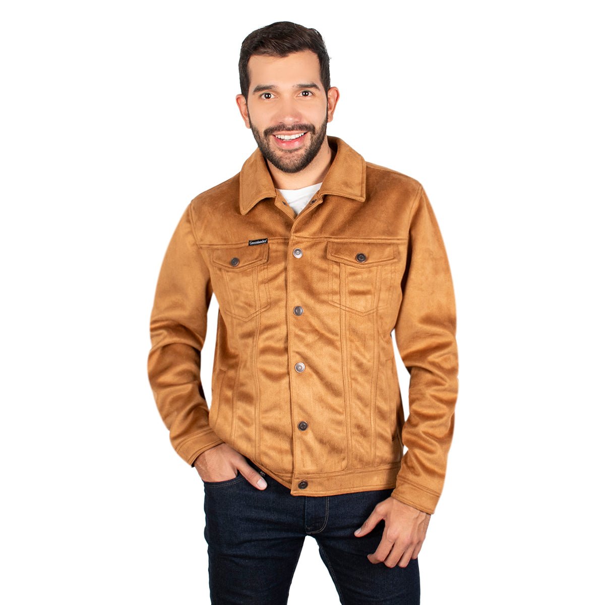 Foto 2 pulgar | Chamarra Greenlander Gamuza Elegante Color Cafe Para Hombre