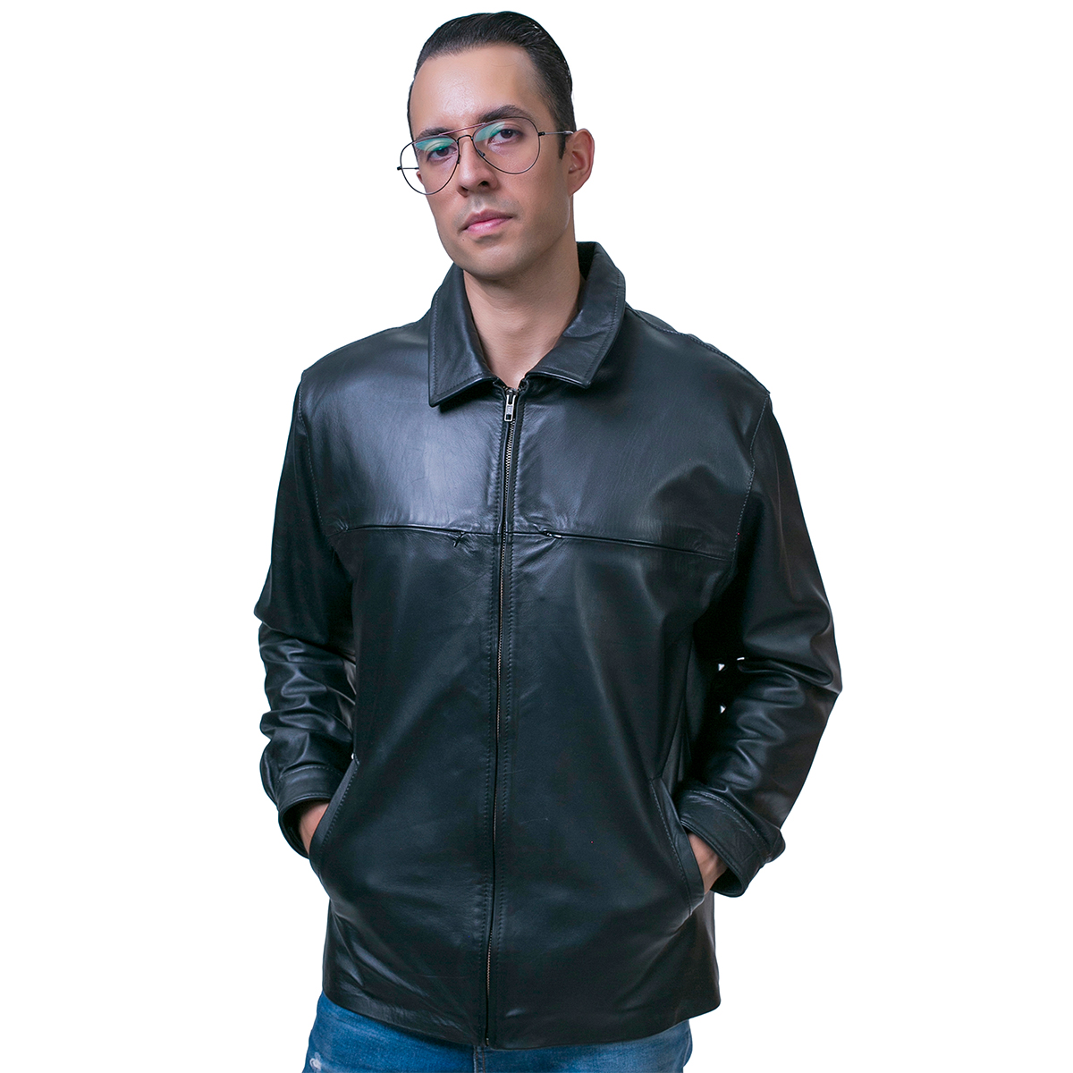Foto 1 | Chamarra Piel Borrego Clásica Para Hombre Original Castelli
