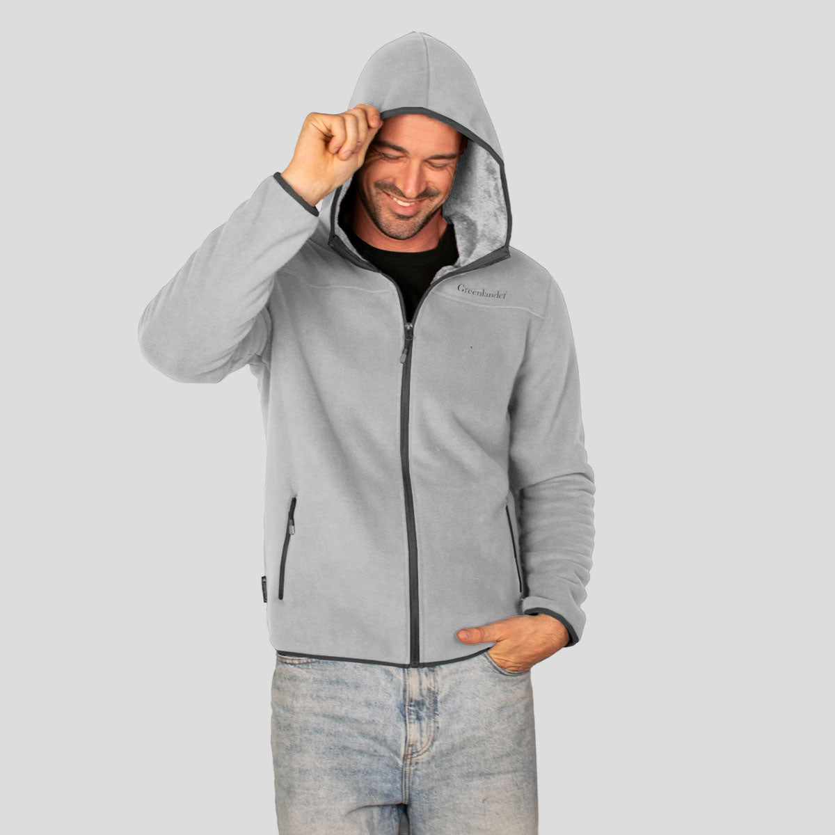 Foto 3 pulgar | Sudadera Greenlander Fleece Para Hombre Con Gorro Fijo Y Forro Polar