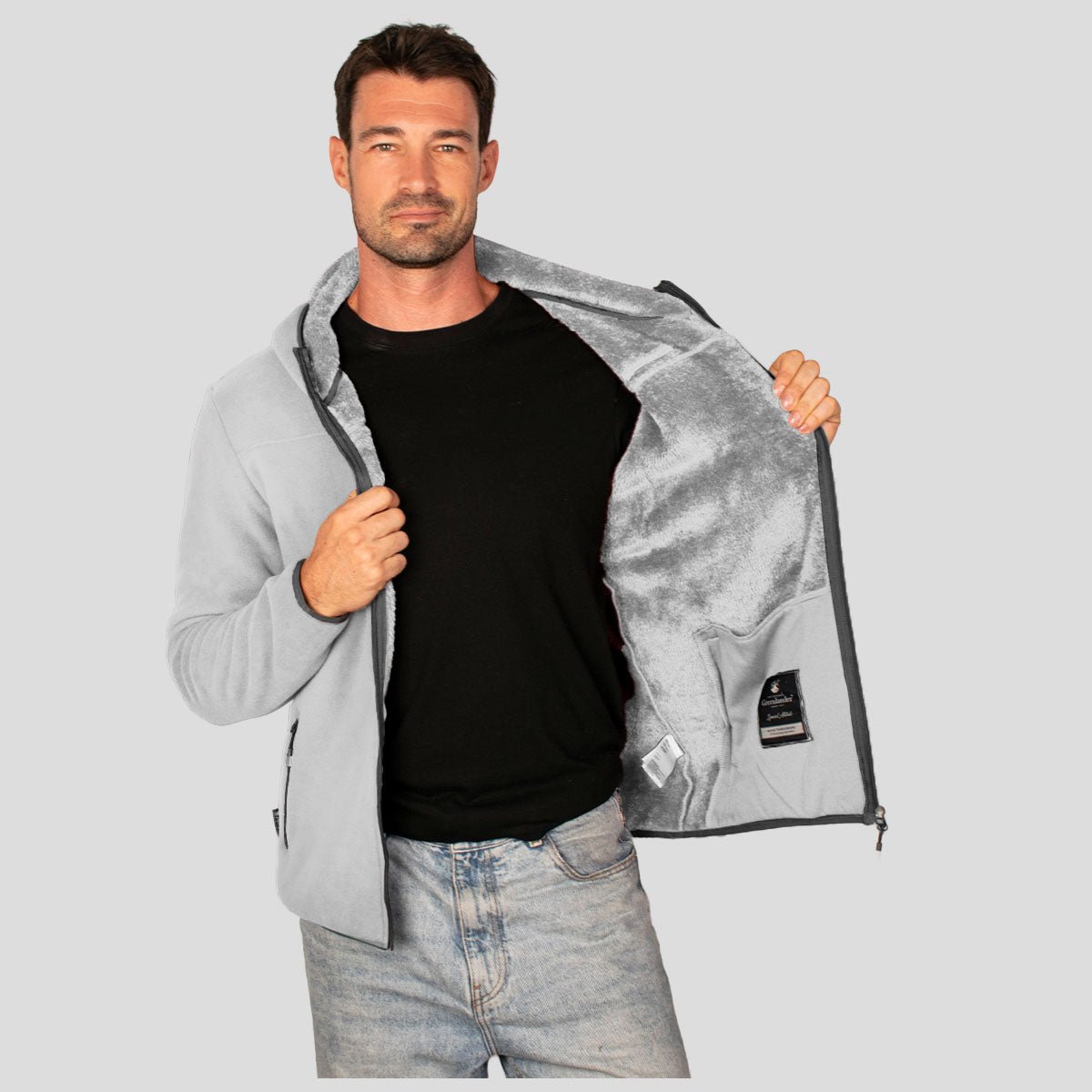 Foto 4 pulgar | Sudadera Greenlander Fleece Para Hombre Con Gorro Fijo Y Forro Polar