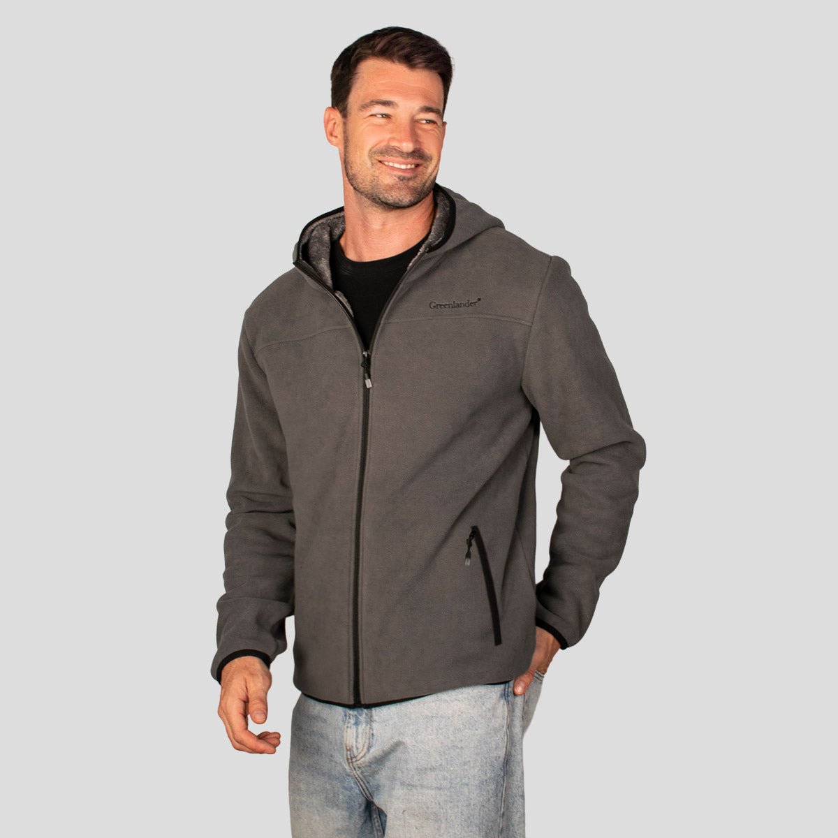 Foto 2 pulgar | Sudadera Greenlander Fleece Para Hombre Con Gorro Fijo Y Forro Polar