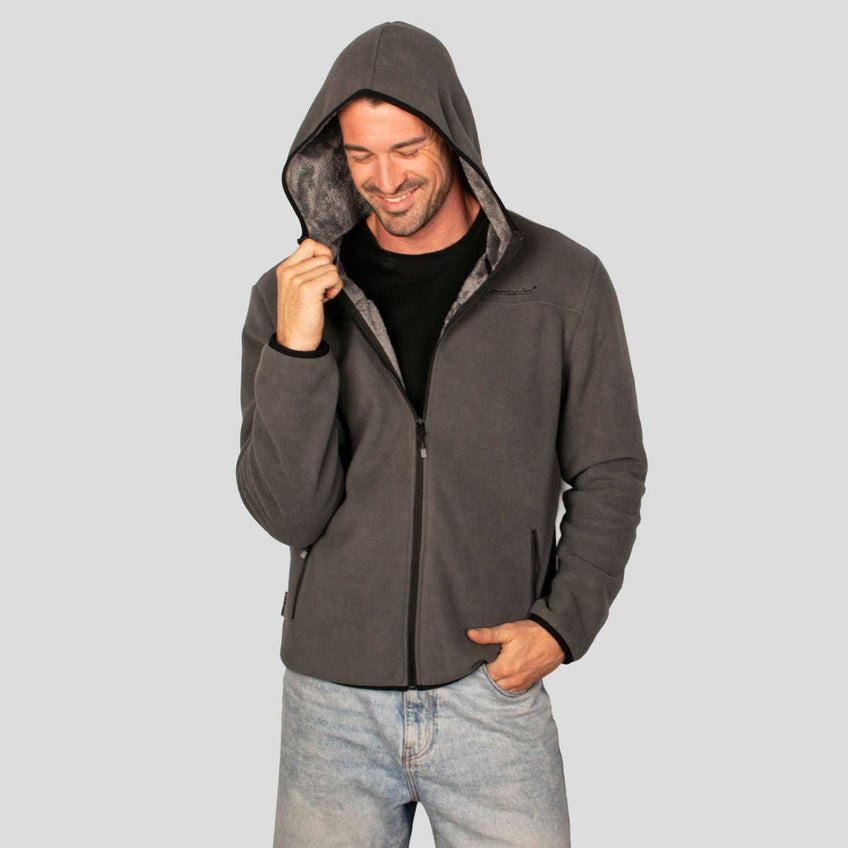 Foto 4 pulgar | Sudadera Greenlander Fleece Para Hombre Con Gorro Fijo Y Forro Polar