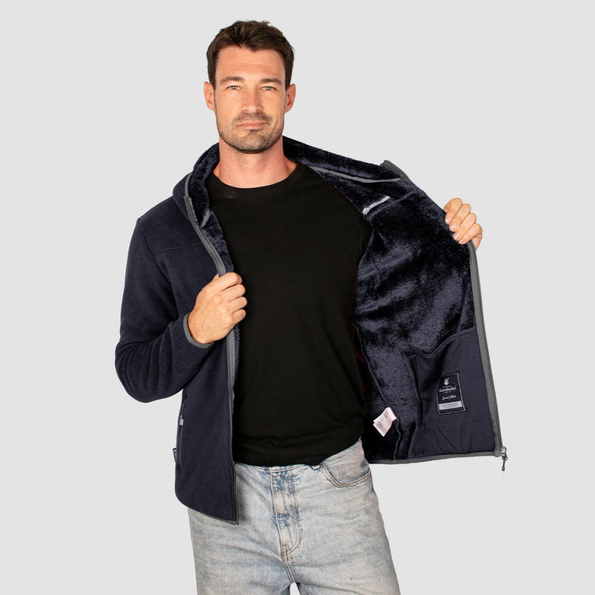 Foto 3 pulgar | Sudadera Greenlander Fleece Para Hombre Con Gorro Fijo Y Forro Polar