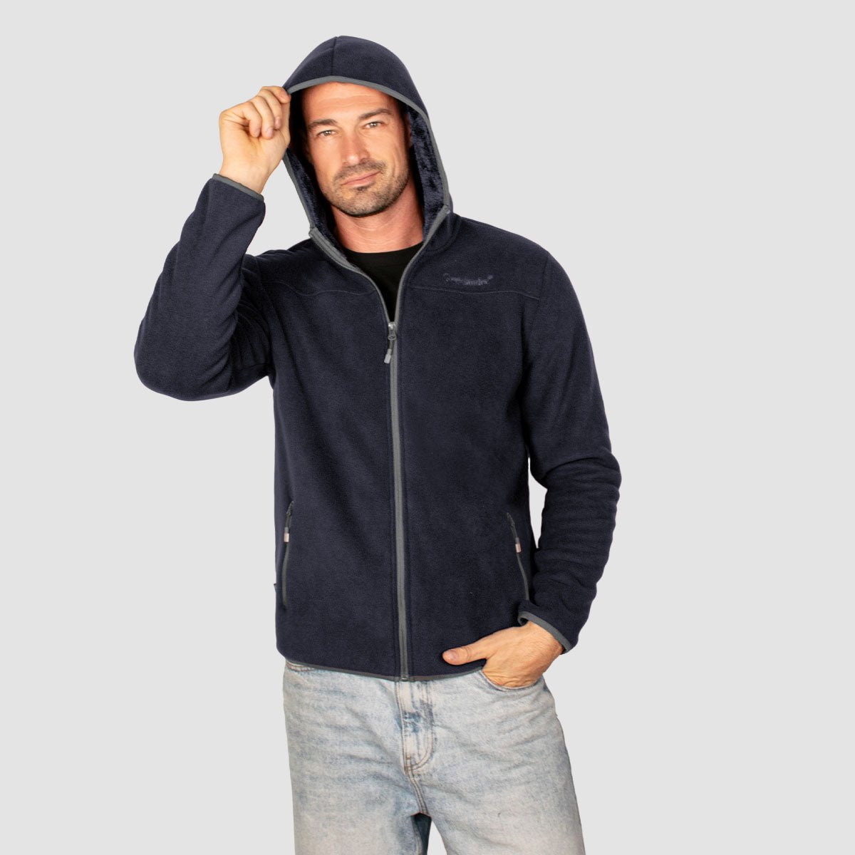 Foto 3 | Sudadera Greenlander Fleece Para Hombre Con Gorro Fijo Y Forro Polar