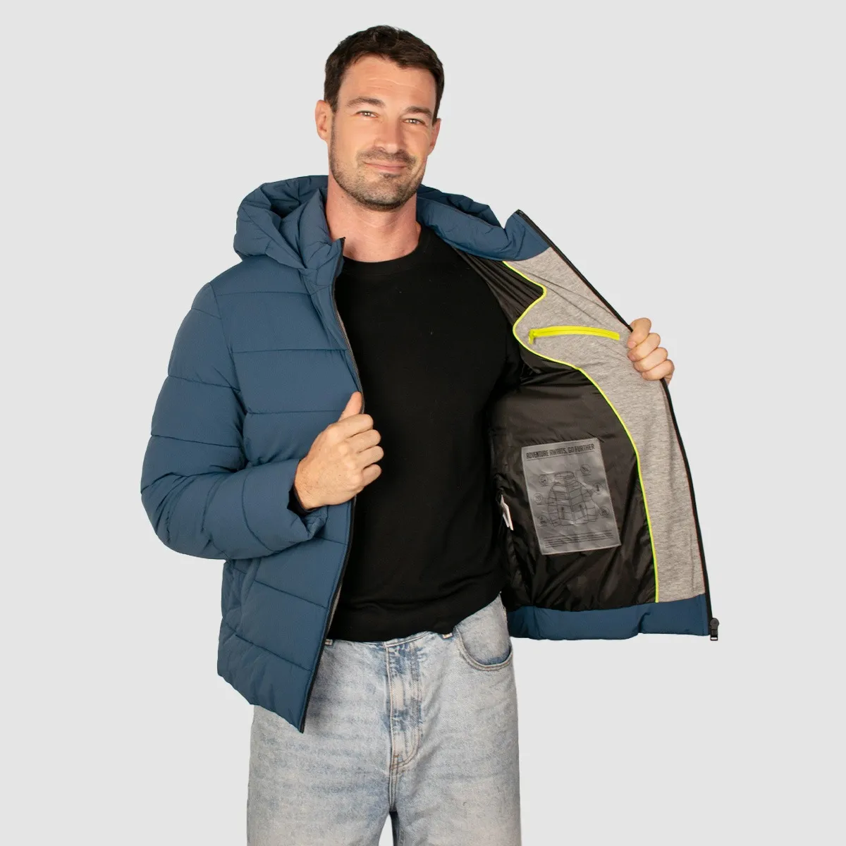 Foto 4 pulgar | Chamarra Greenlander Capitonada Con Capucha Para Hombre
