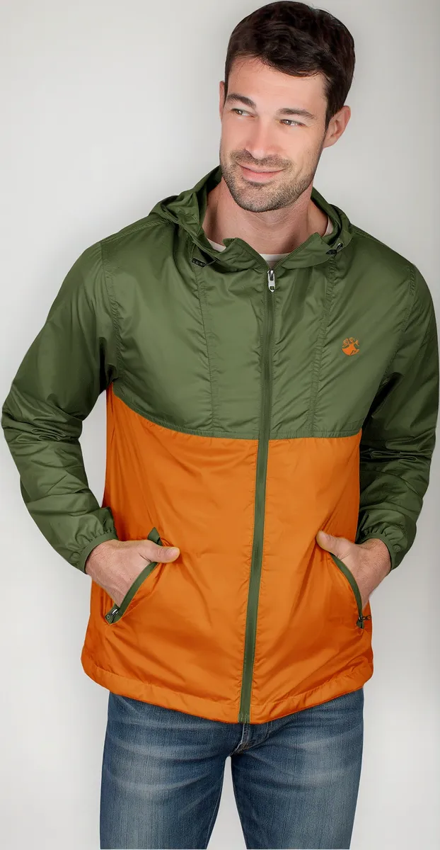 Foto 2 pulgar | Rompevientos Ligero Greenlander Para Hombre Con Gorro Fijo