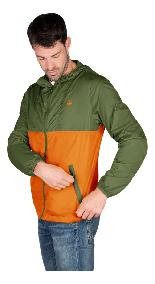 Foto 3 pulgar | Rompevientos Ligero Greenlander Para Hombre Con Gorro Fijo