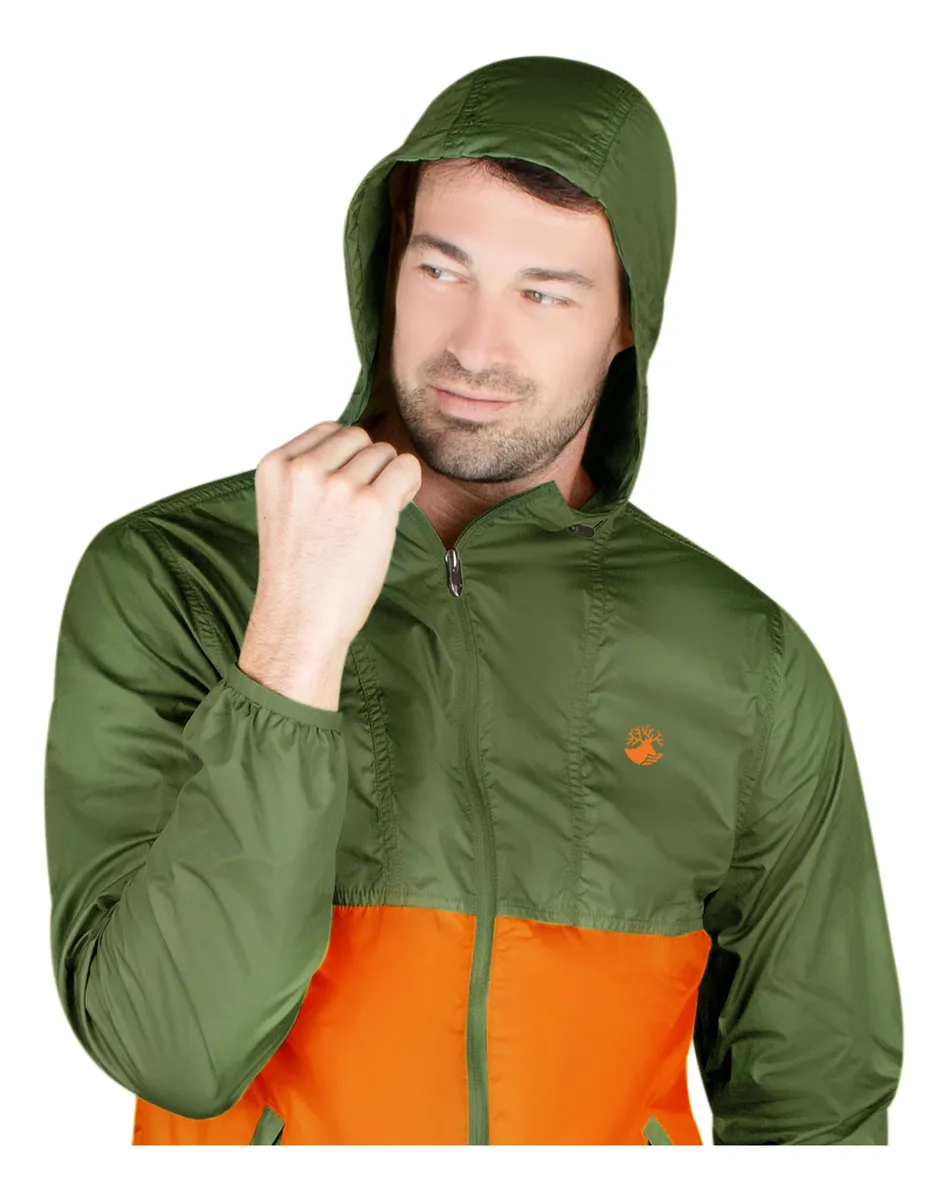 Foto 6 pulgar | Rompevientos Ligero Greenlander Para Hombre Con Gorro Fijo