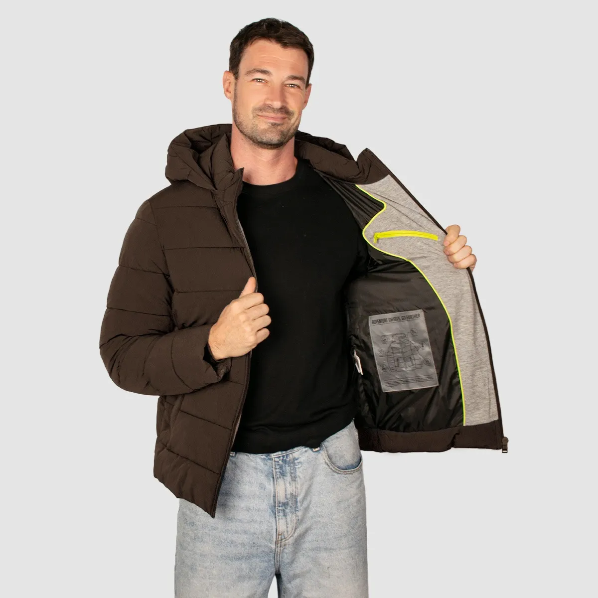 Foto 4 pulgar | Chamarra Greenlander Capitonada Con Capucha Para Hombre