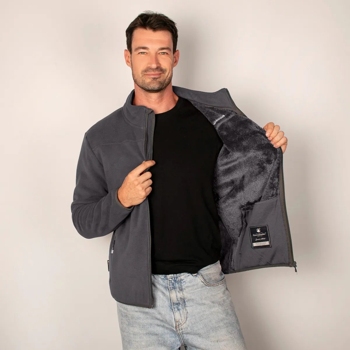 Foto 4 pulgar | Chamarra Greenlander Para Hombre Sudadera Fleece Con Gorro Polar