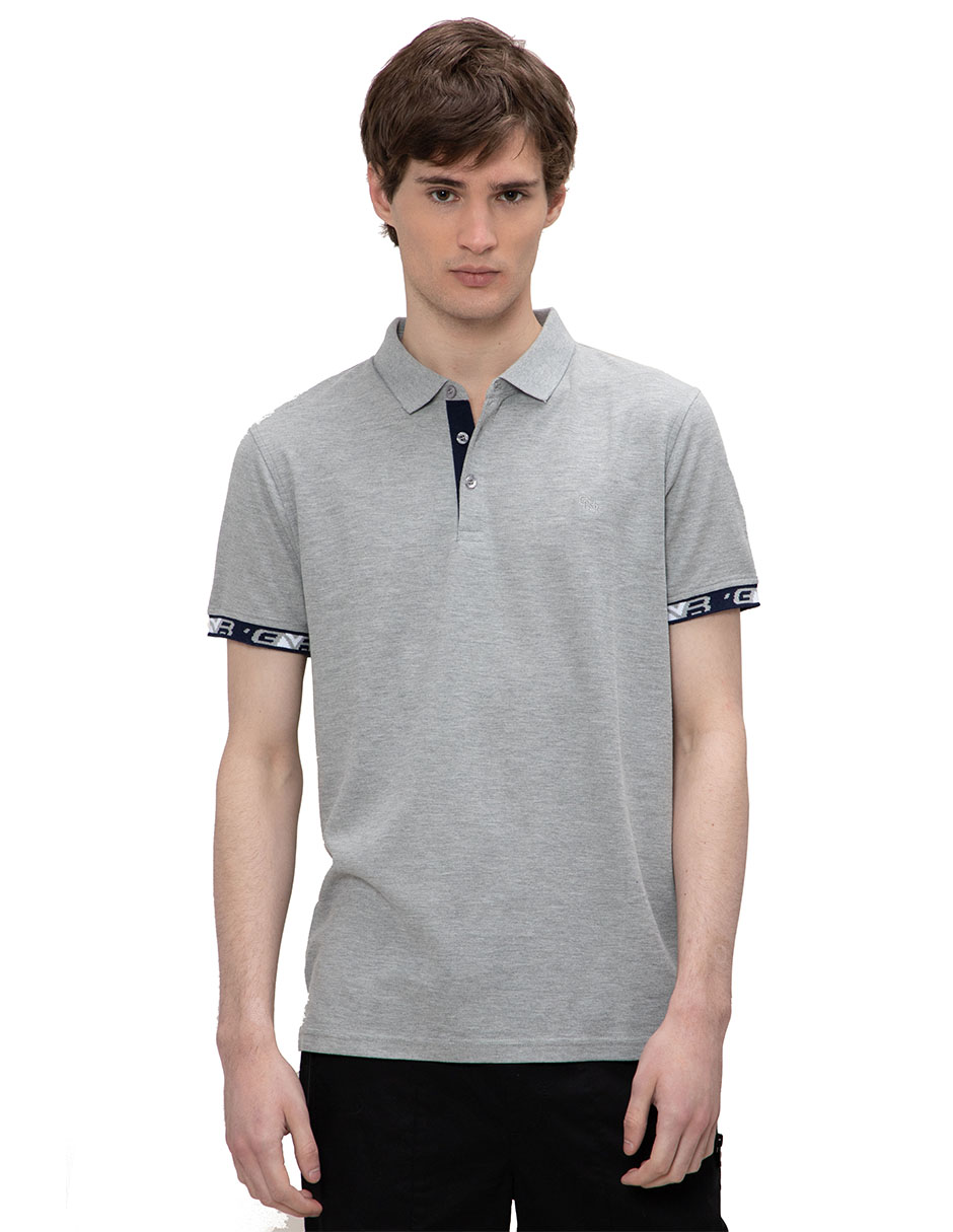 Foto 1 | Playera Regular Fit de Cuello Tipo Polo Generra 218702 color Gris