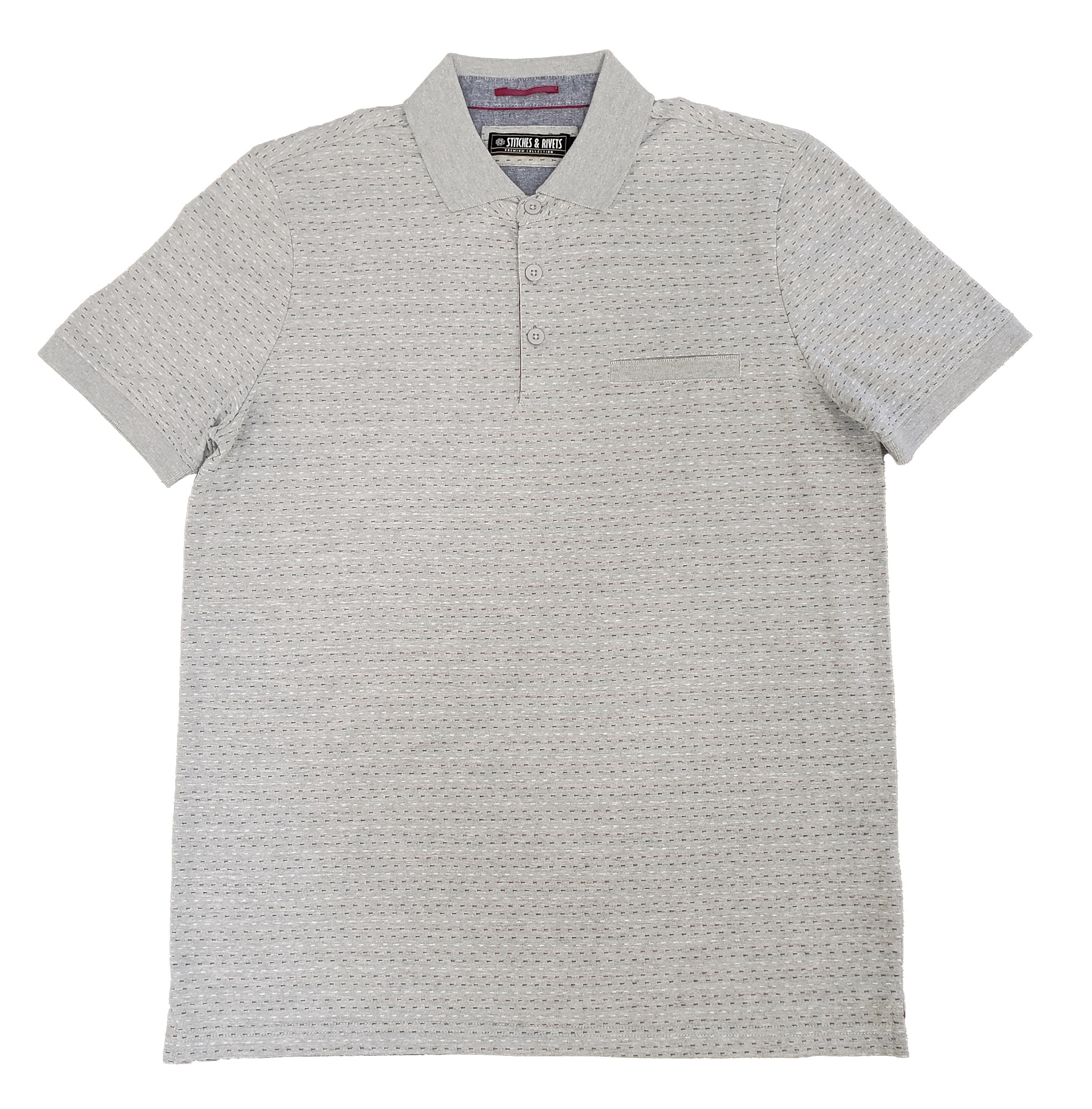 Foto 4 pulgar | Playera Polo Suave de Hombre Stiches & Riverts color Plateado