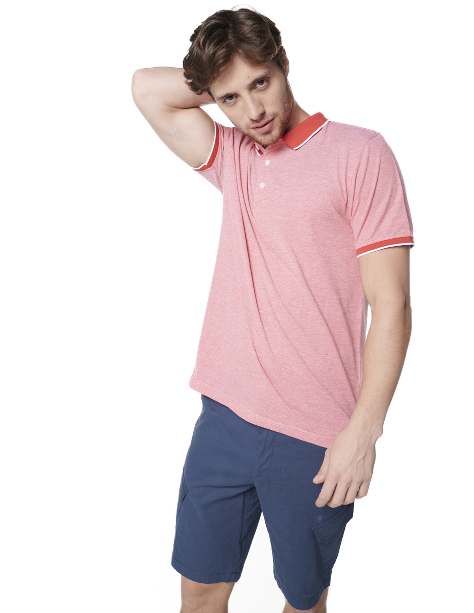 Playera Polo para Hombre Manga Corta Generra 318703 color Rojo