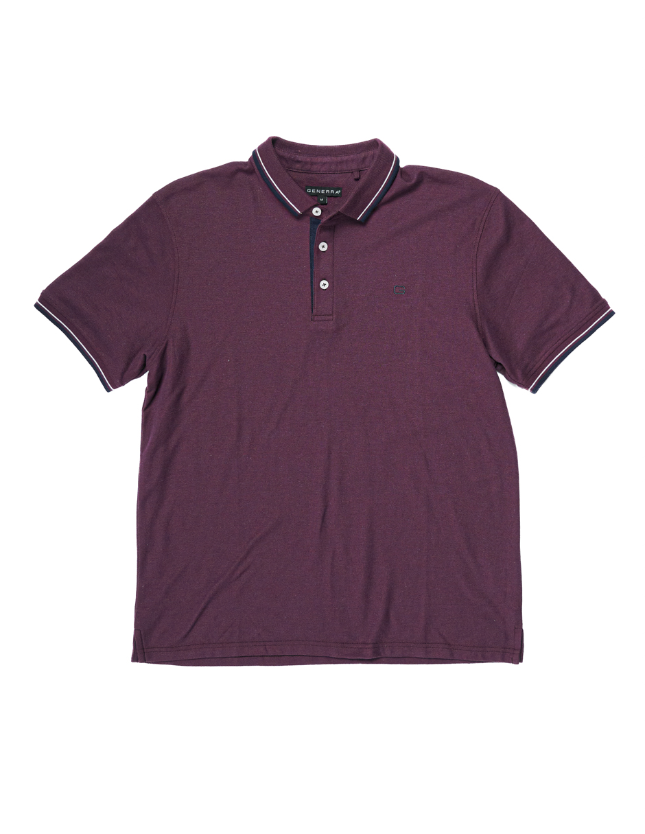 Foto 4 | Polo Generra Manga Corta color Vino para Hombre