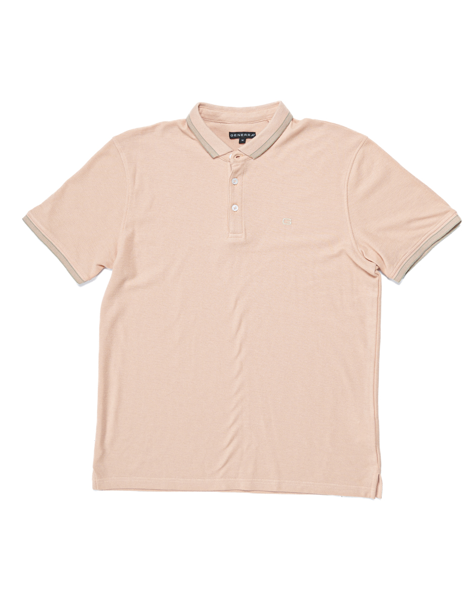 Foto 5 | Polo Generra Manga Corta color Coral para Hombre