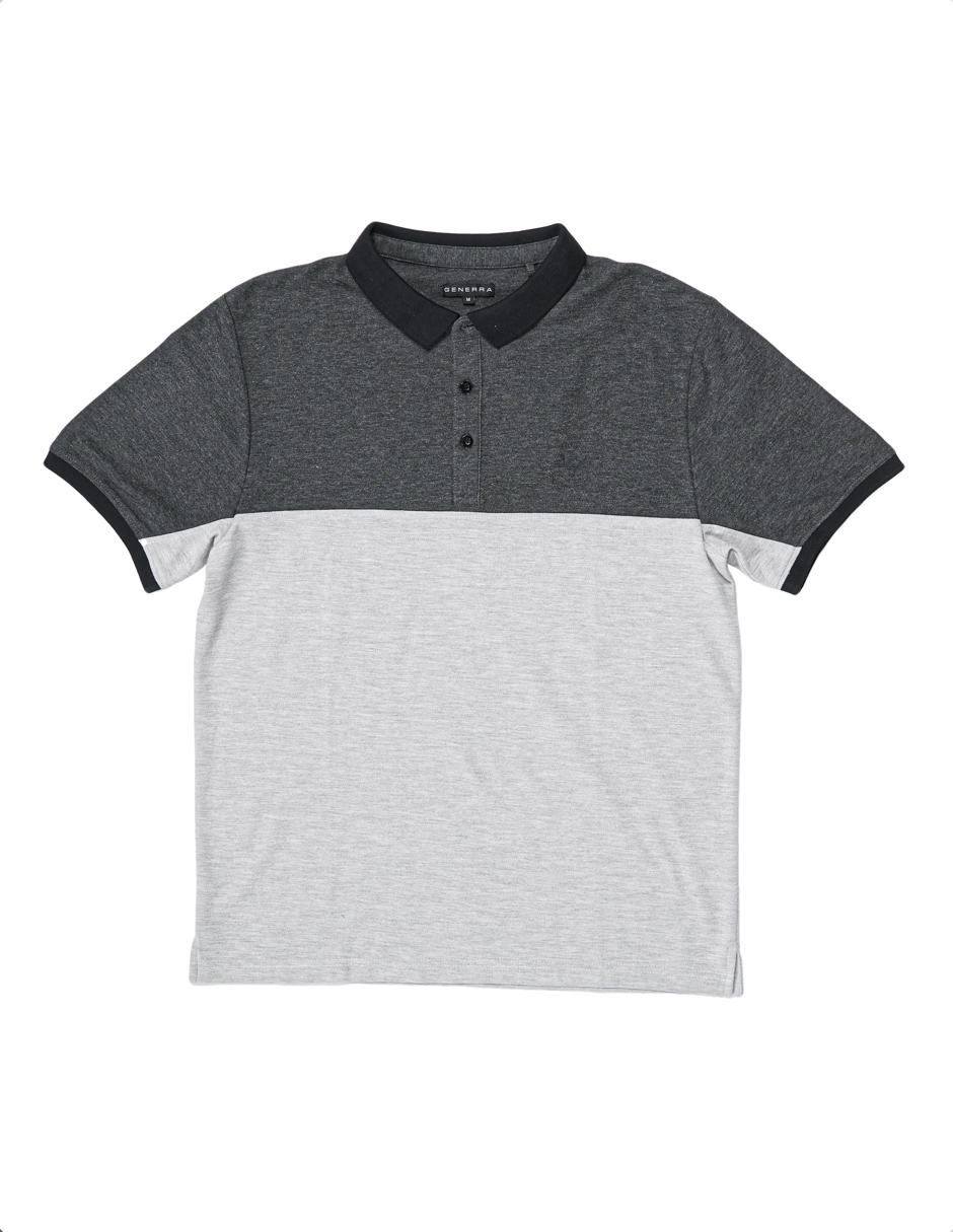 Foto 5 | Playera Polo Manga Corta Generra 318706 color Gris para Hombre