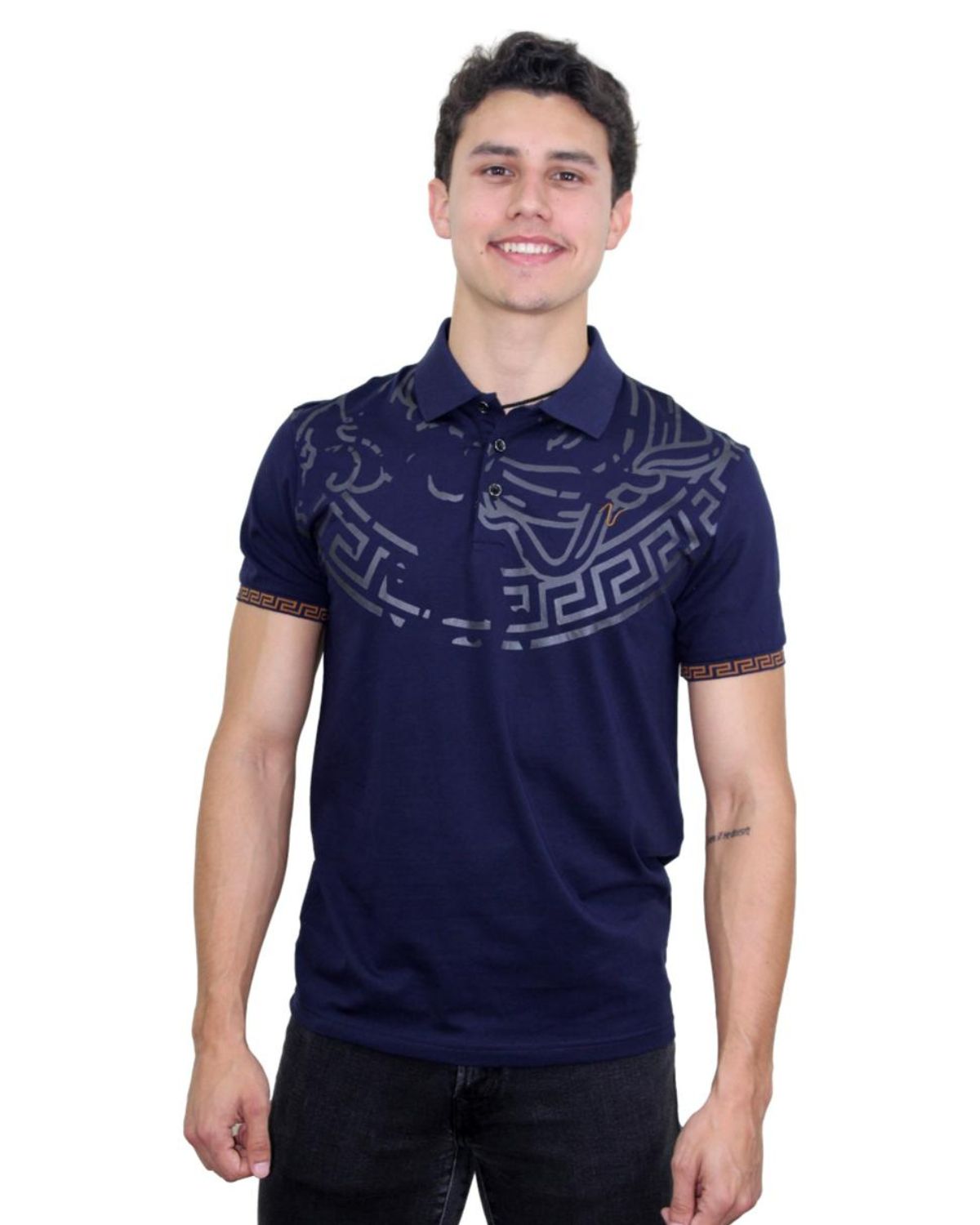 Foto 2 pulgar | Playera Polo Pavini P-2054-NAVY color Azul para Hombre