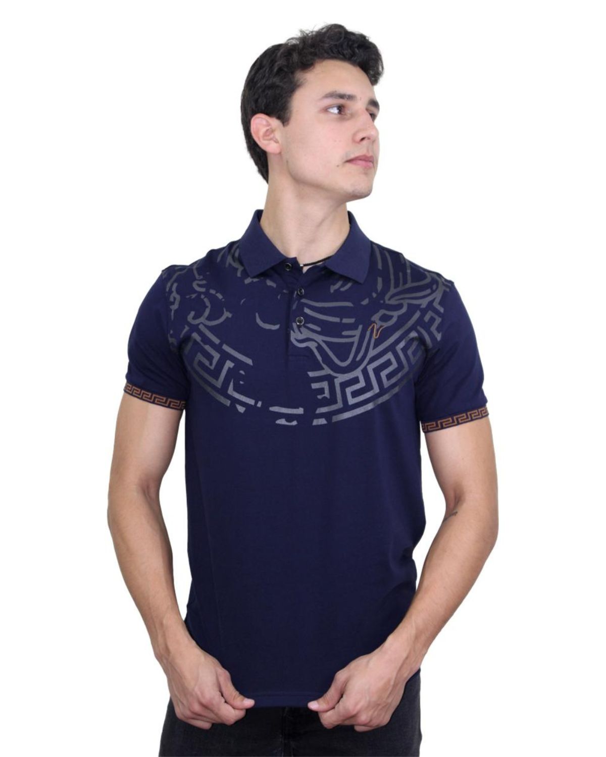 Foto 3 pulgar | Playera Polo Pavini P-2054-NAVY color Azul para Hombre