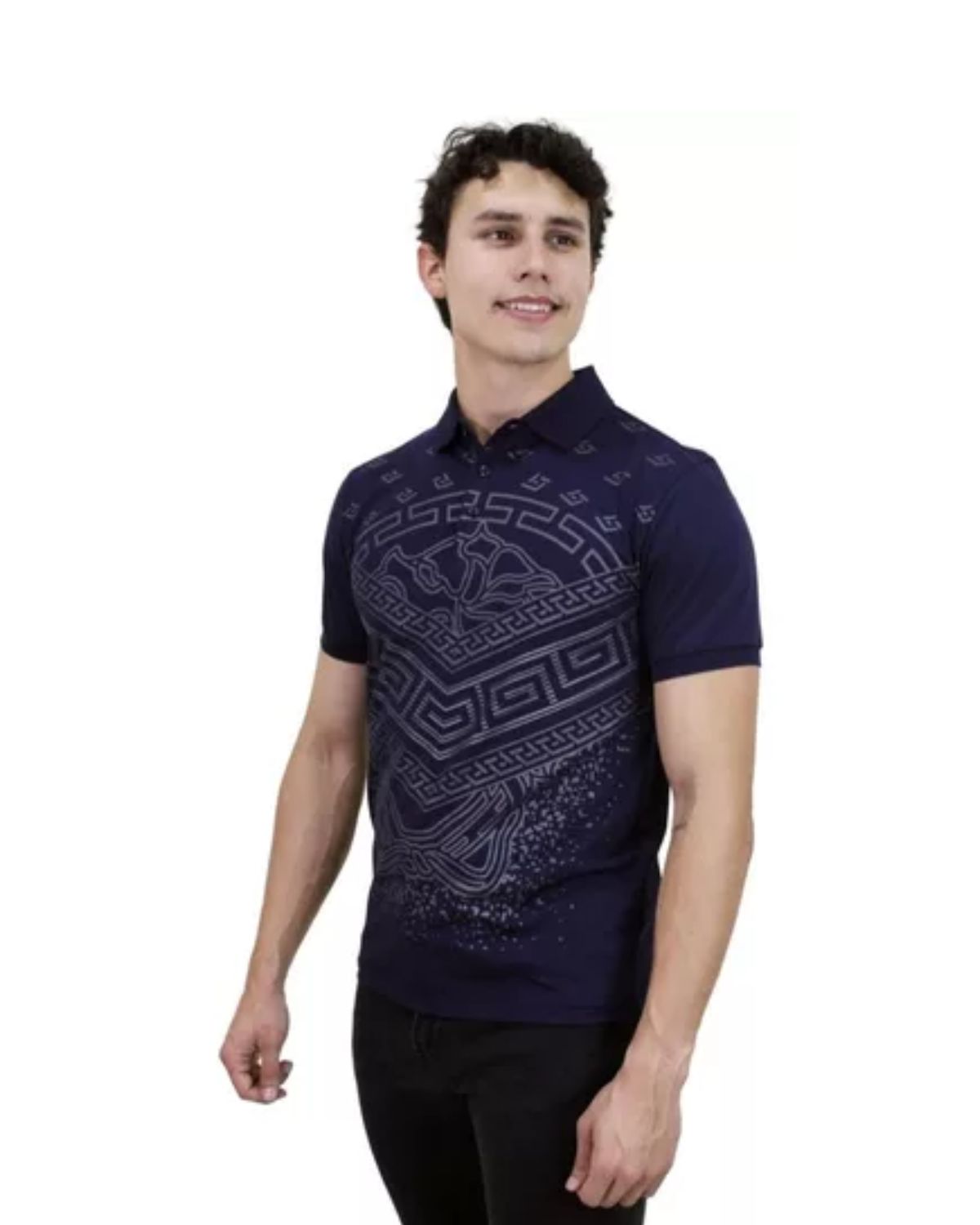 Foto 3 pulgar | Playera tipo Polo Pavini color Navy P-2064 para Hombre