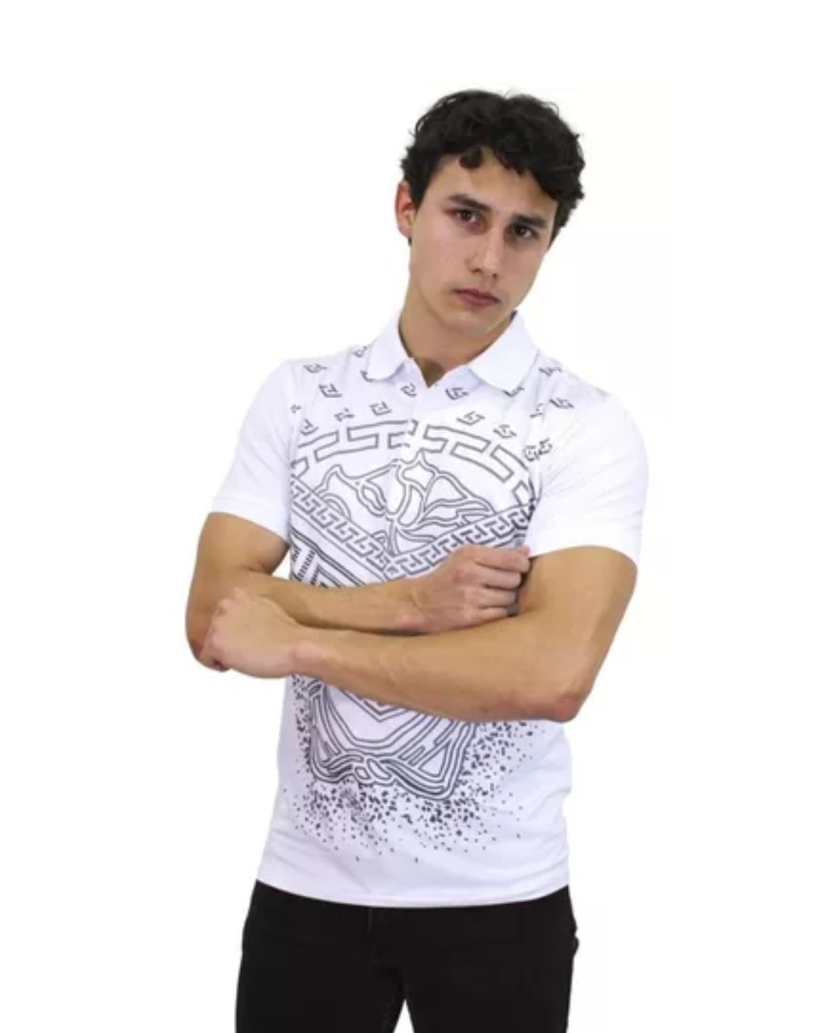 Foto 2 pulgar | Playera tipo Polo Pavini color Blanco P-2064 para Hombre