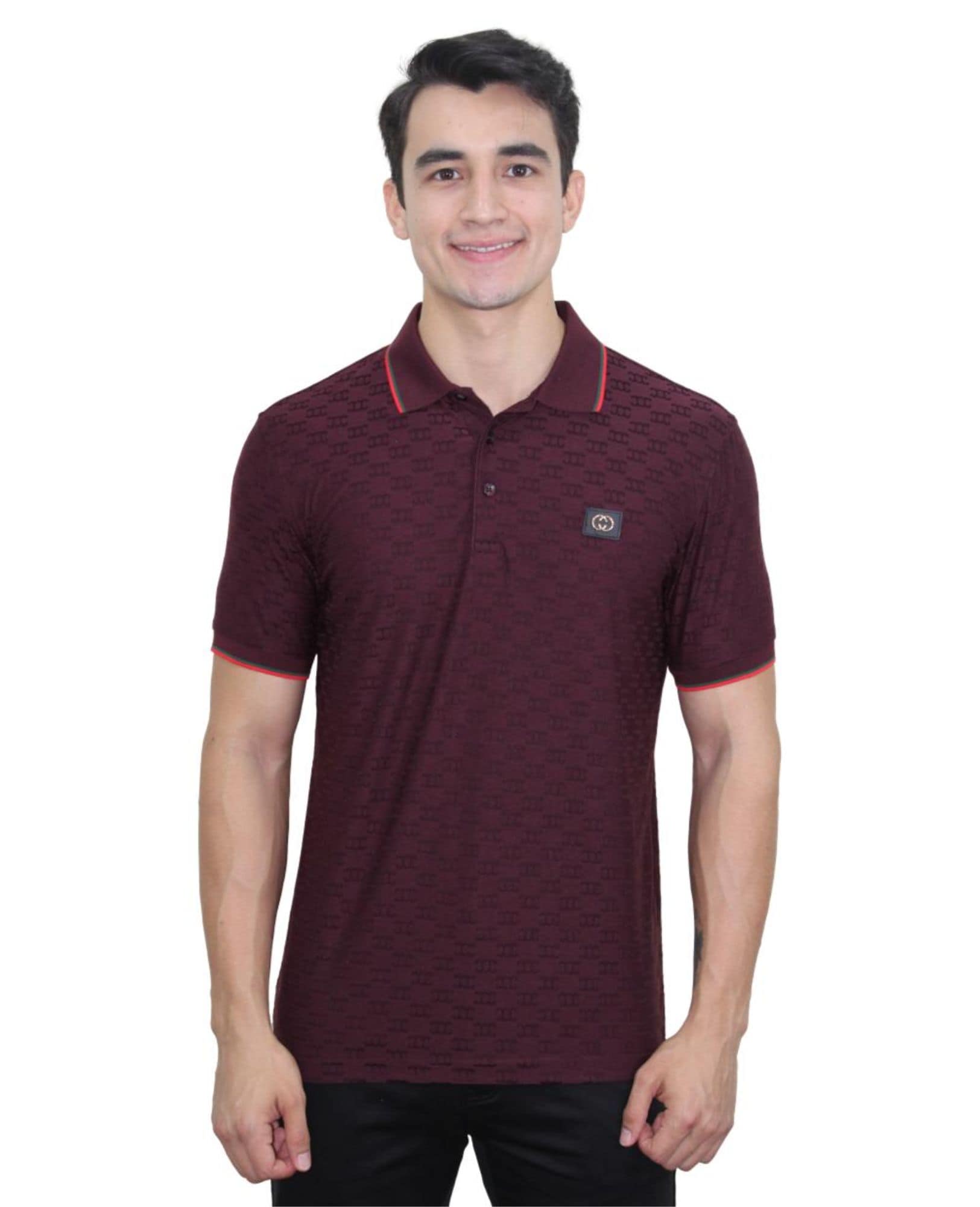 Polo Pavini Manga Corta color Vino para Hombre $749