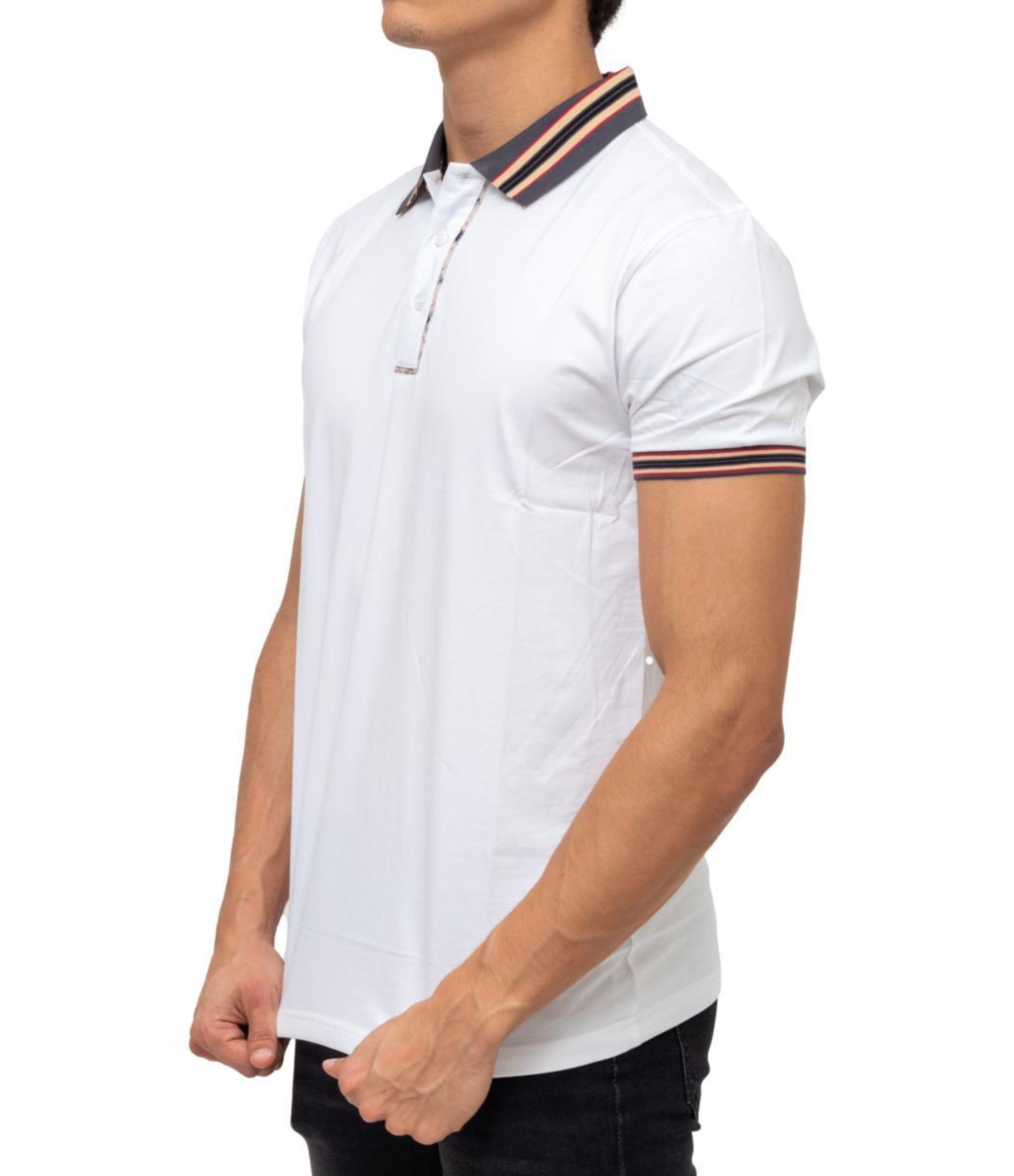 Foto 2 pulgar | Playera Polo Pavini PT-995-WHITE color Blanca para Hombre