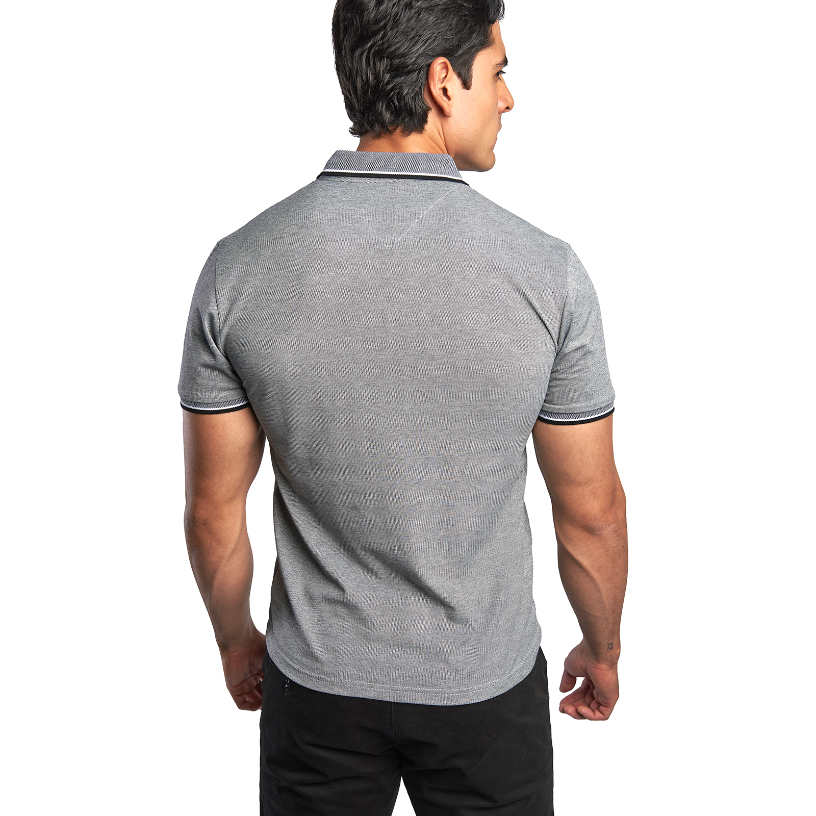 Foto 4 pulgar | Playera Tipo Polo Para Hombre Comoda Botones Moda Slim Fit Chb Chili Beans Color Gris