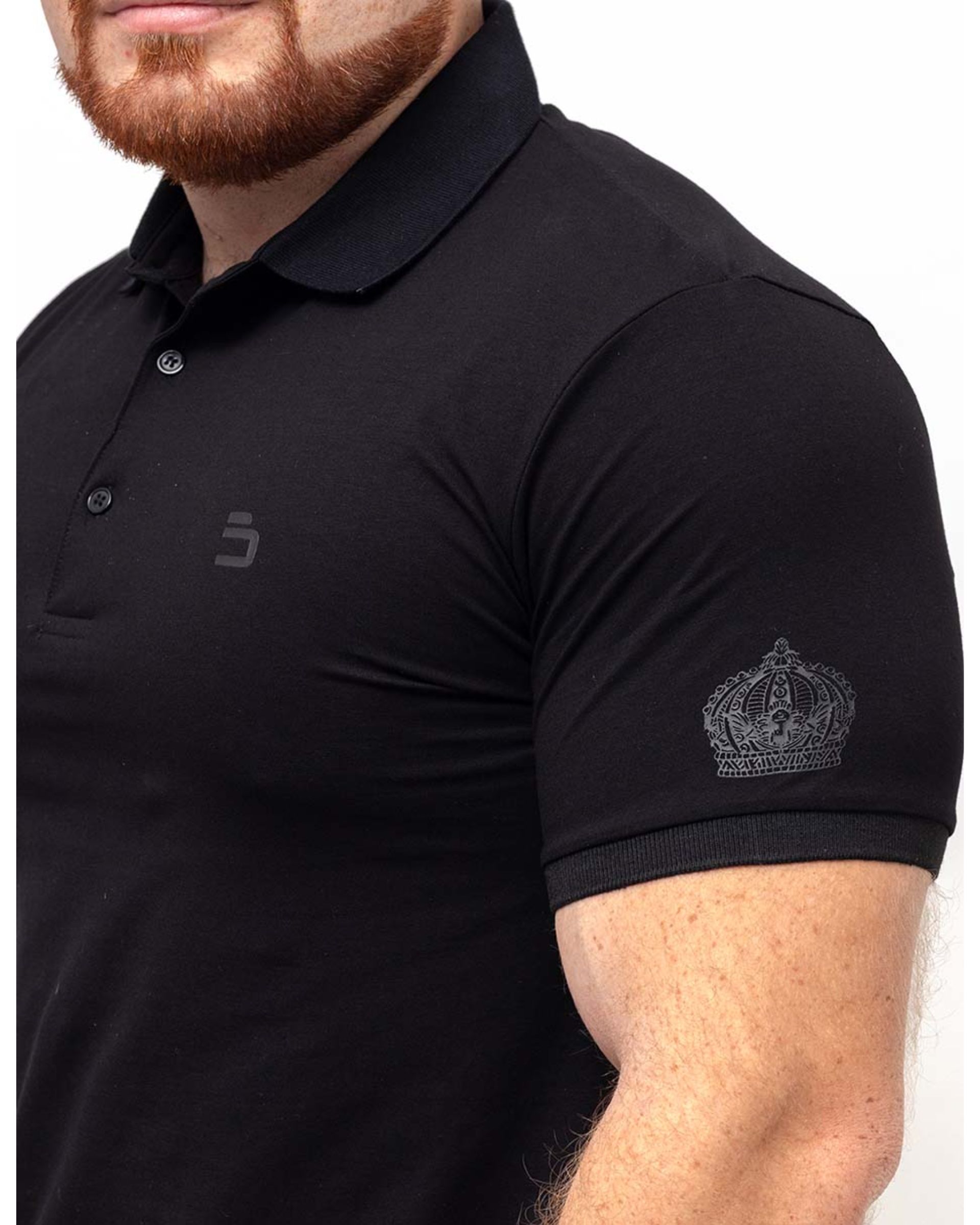 Foto 3 pulgar | Playera Tipo Polo Benziny PC8001 color Negro para Hombre